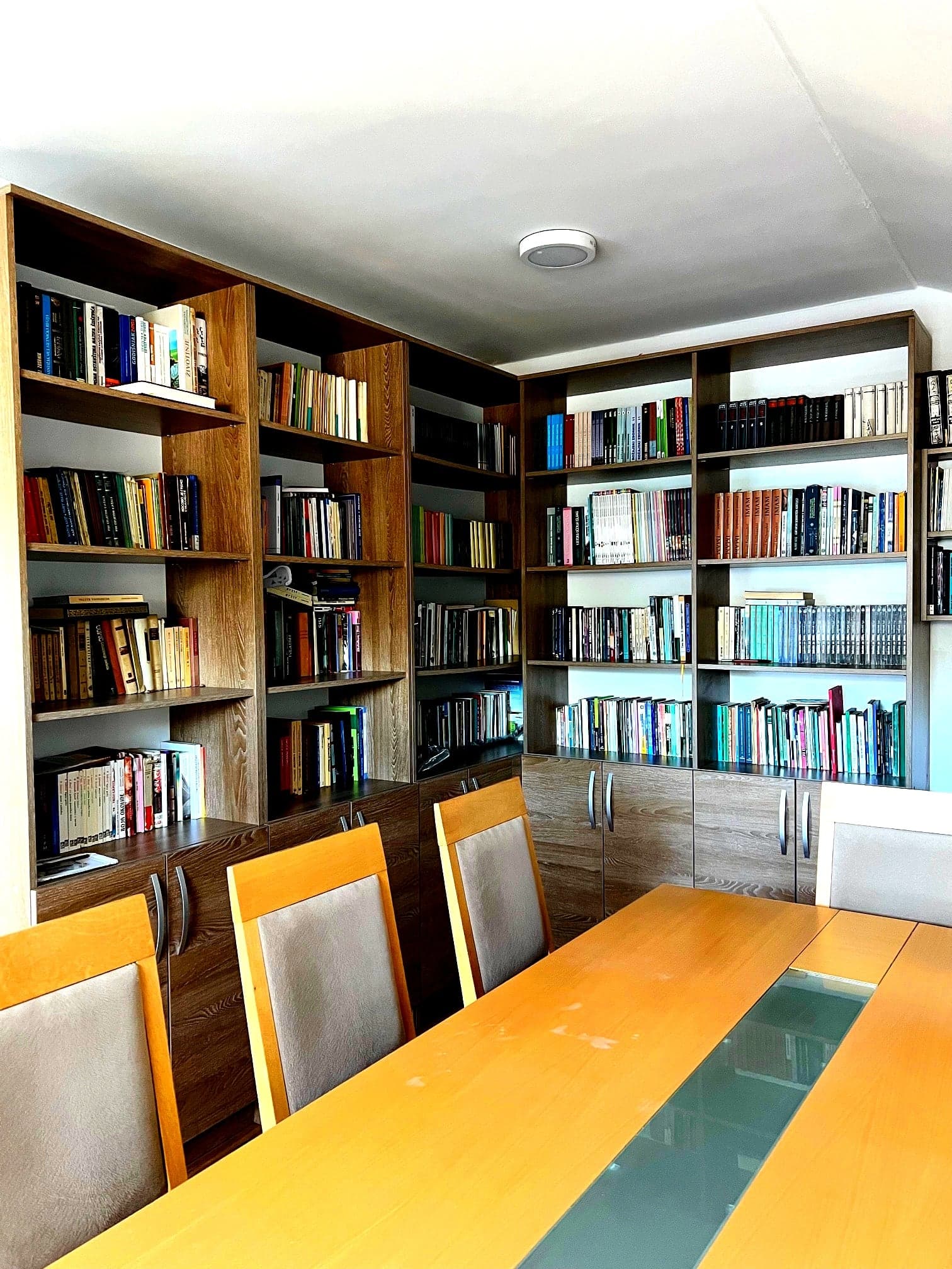 Biblioteka s policama punim knjiga
