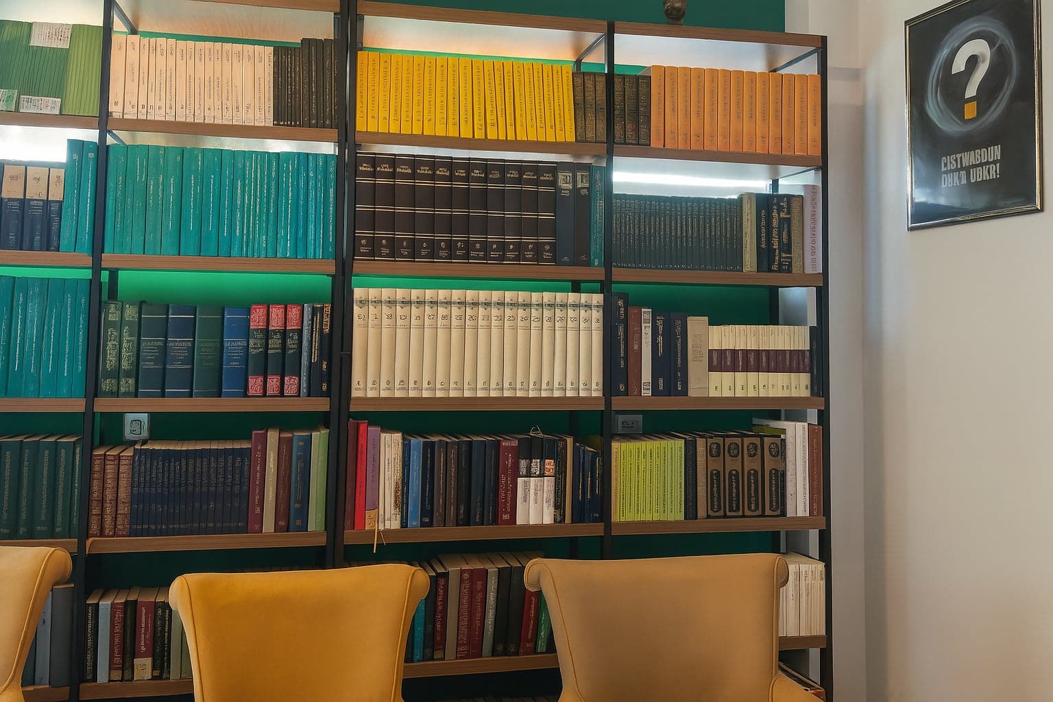 Police s knjigama u biblioteci Medrese